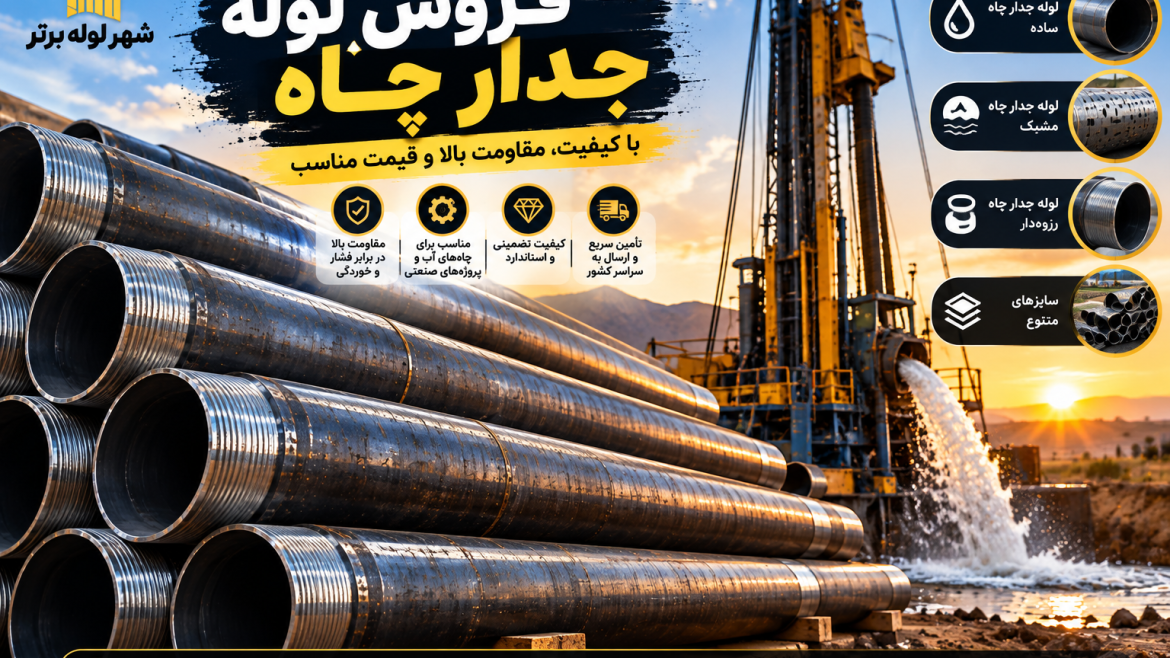 فروش لوله جدار چاه و لوله جدار چاه مشبک و ساده