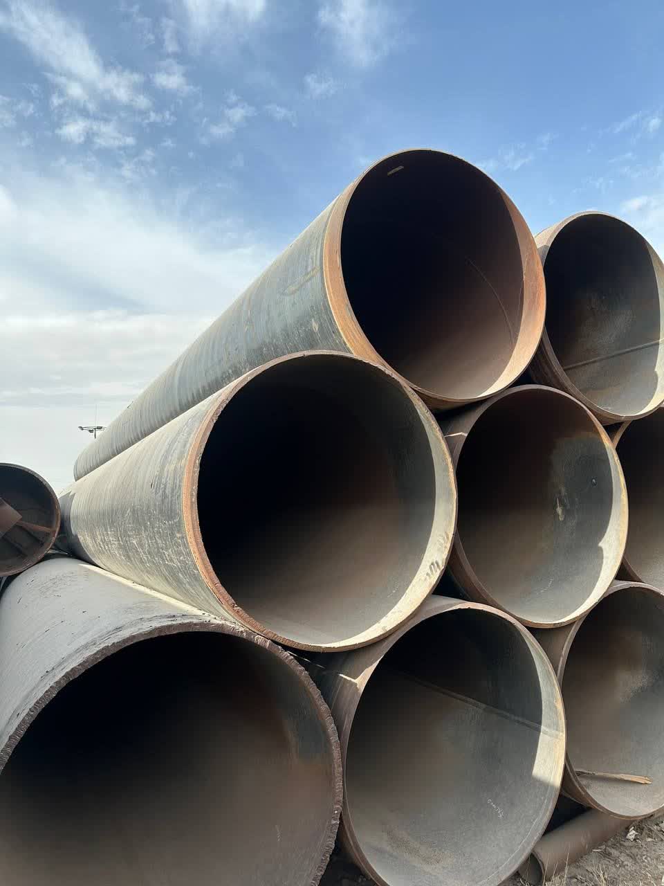 لوله 72 اینچ اسپیرال در کارخانه | قطر 1800 میلی‌متر مناسب انتقال سیالات سنگین صنعتی